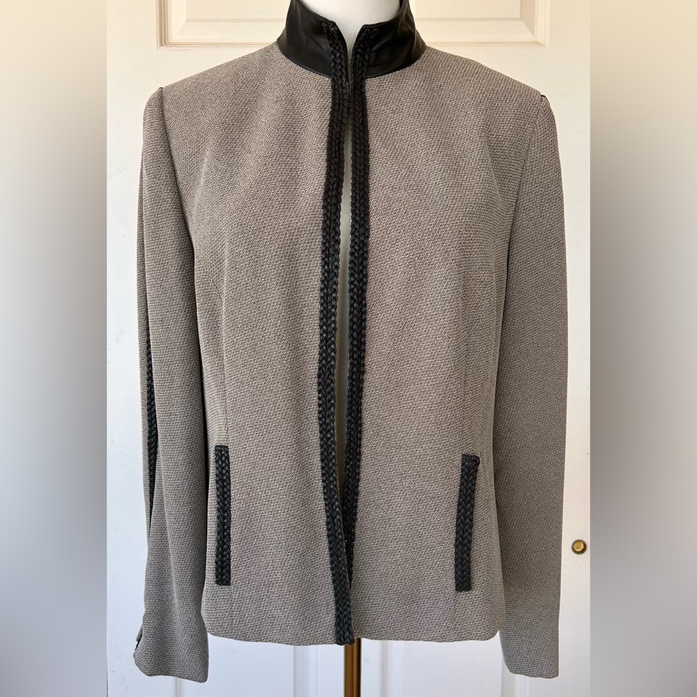 Katherine Kelly‎ Women’s Leather Trimmed Jacket Lined 10